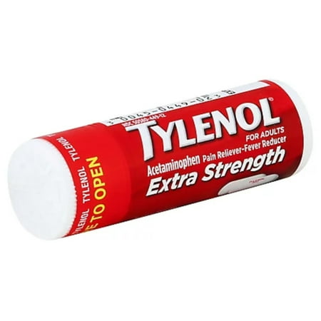 Tylenol Extra Strength Pain Reliever Fever Reducer Caplets, 10 ct Pack of 4