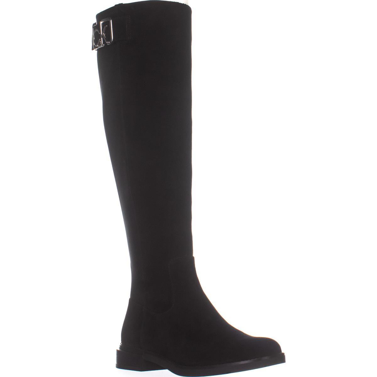 Calvin Klein Womens Calvin Klein Ada Knee High Boots, Black, 5 US