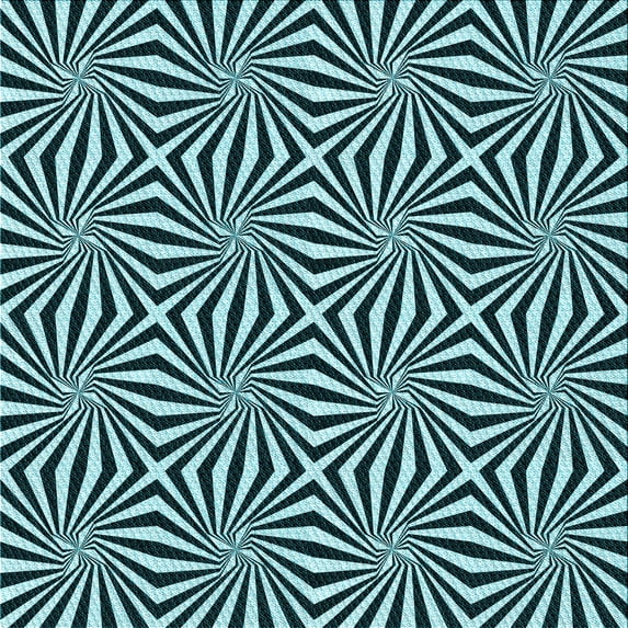 Ahgly Company Indoor Square Patterned Blue Lagoon Blue Area Rugs, 5' Square