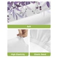 thumbnail image 4 of Purple Leaves Bar Stool Covers Set of 6, Summer Botanical Stretch Washable Bar Chair Covers with Backs, Removable Pub Counter Height Chair Cover for Kitchen Dining Room Cafe Watercolor Weeping, 4 of 7