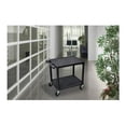 thumbnail image 5 of Luxor 26"H Mobile Multipurpose Plastic Storage Utility AV Cart with 2 Shelves - Black, 5 of 6