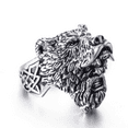 thumbnail image 6 of PikaLF Bear Ring for Men, Norse Viking Bear Head Ring, Bear Man Warrior Rings, Retro Bear Totem Rings, Bear Amulet Ring, Silver Black Biker Ring, Punk Animal Bear Jewelry for Men, 6 of 9