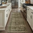 thumbnail image 4 of BERTHMEER 2'x6' Runner Rugs for Floor Washable Non-slip Runner Rugs for Kitchen Laundry Room Distressed Vintage Oriental Traditional Soft Indoor Brown Runner Rugs for Hallway, Brown, 4 of 5