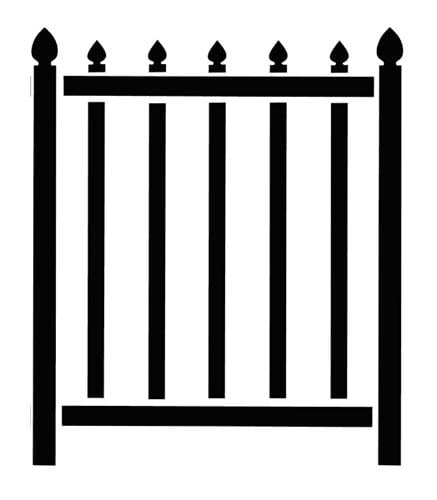 Large Wrought Iron Fence Wall Stencil SKU #1546 by Designer Stencils