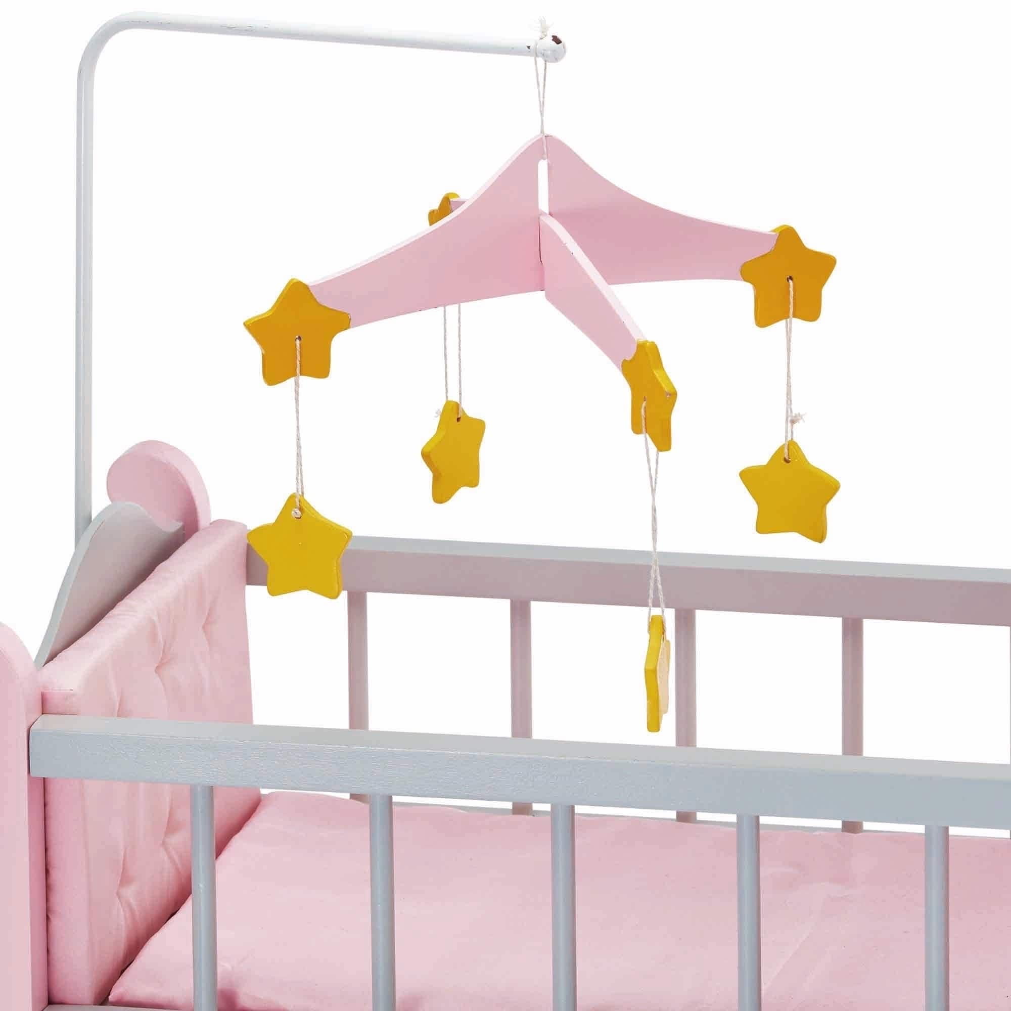 olivia's little world polka dots princess baby doll crib