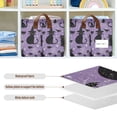 thumbnail image 4 of Yayeee Foldable Storage Basket for Shelves with Handles Set of 2 Waterproof Cloth Bins, Halloween Cats, 4 of 7