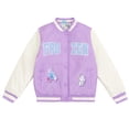 thumbnail image 3 of Disney Frozen Elsa Princess Anna Varsity Bomber Jacket Toddler to Little Kid, 3 of 5