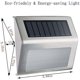 thumbnail image 4 of Luces de escalera para exteriores, luz blanca cálida antideslumbrante, luces solares para escaleras, paquete de 6, fácil instalación con tornillos o cinta, impermeables IP67 para terraza, patio,, 4 of 5