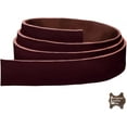 thumbnail image 4 of ELW Wine Latigo Leather 5-6 oz. 2-2.4mm Straps, Belts, Strips 1-1/2" 3.8cm Wide X 50" 1.27m Length Full Grain Leather Cowhide DIY Arts & Craft Projects, Clothing, Jewelry, Wrapping, 4 of 7