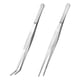 thumbnail image 1 of Ultnice 2pcs acero inoxidable de acero inoxidable pinzas de alimentación rectas y curvas que alimentan pinzas para la araña de lag HOMEMAXS mx4027180, 1 of 5