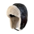 thumbnail image 2 of Gorro de , gorro cómodo para la nieve, orejeras, gorro cálido de invierno, gorro Ushanka para ciclismo, esquí, senderismo al aire libre Negro Salvador Sombreros de trampero, 2 of 10