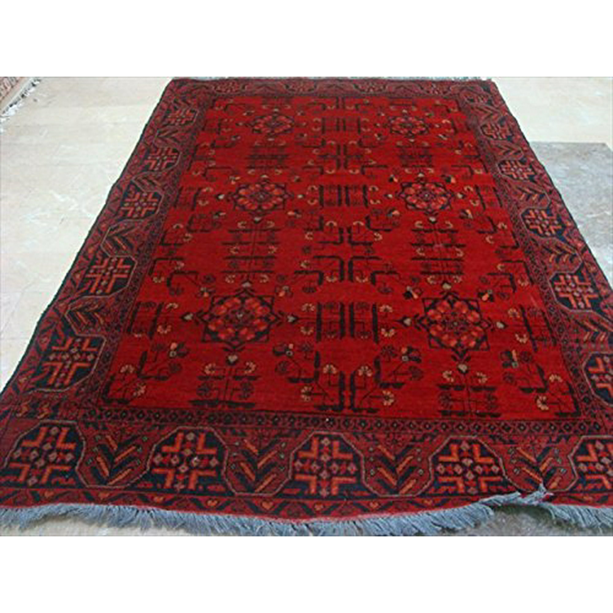 Ahmedani Exclusive Khal Muhamadi Fine Afghan Hand Knotted Rectangle Area Rug Wool Carpet 6 1 X 4 3 Walmart Canada