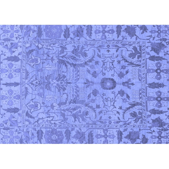 Ahgly Company Indoor Rectangle Oriental Blue Traditional Area Rugs, 8' x 10'