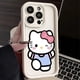 thumbnail image 3 of Sanrio Ins Hello Kitty Phone Case For iPhone 14 13 11 12 15 Pro Max XR XS Max 7 8 Plus SE2 Y2k Girl Gift Silicone Antifall Cover, 3 of 5