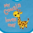 thumbnail image 4 of Inktastic My Cousin Loves Me Cute Giraffe Boys or Girls Baby Bib, 4 of 4