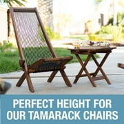 CleverMade Tamarack Outdoor Wood Folding Table, Cinnamon