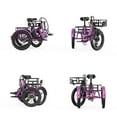 thumbnail image 6 of Lilypelle  Folding Electric Tricycle for Adults, Peak 1000W Motor 48V Foldable Ebike Electric Trike, 20" Fat Tire 3 Wheel Electric Bicycle with Front & Rear Baskets & Pet Carrier, 6 of 12