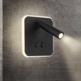 thumbnail image 1 of Square Luz De Lavado De Pared Cama Negra Led Con Pared Interior Foco Ajustable Lámpara De Lectura Lámpara De Pared De Aluminio Para Pasillo Dormitorio Escaleras Hoteles Mesita De, 1 of 5