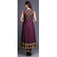 thumbnail image 4 of Bimba Dark Magenta Damask Indian Kurtis For Women Solid Readymade Anarkali Dress Printed Indian Kurti Large, 4 of 6