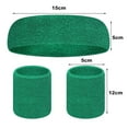 thumbnail image 6 of Soumake 1 Set Sports Sweat Bands Three piece Set for Women Men Sweat absorbing Breathable Head & Wrist Soft Elastic, 6 of 8