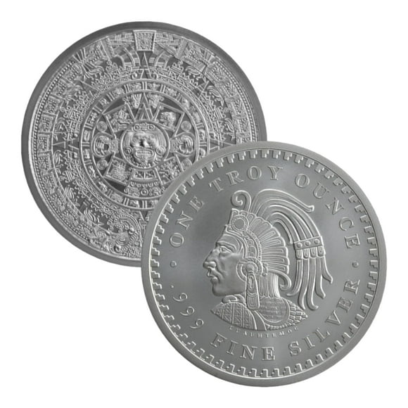 Generic 1 oz Aztec Calendar Silver Round Fine Silver