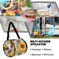 thumbnail image 5 of ZIATUBLE Sunflower Cow Paper Towel Storage Case Butterfly Travel Hanging Tissue Box with Adjustable Strap Paper Towel Hanging Organizer Washable Camping Toilet Paper Holder Outdoor, 5 of 7