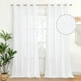 thumbnail image 1 of Natural Linen Curtains Long for Living Room Bedroom Groet Top Light Filtering Privacy Linen Textu Window Semi Sheer Drapes Birch Panels x, 1 of 6