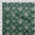 thumbnail image 4 of oneOone Silk Tabby Dark Green Fabric Florals Craft Projects Decor Fabric Printed By The Yard 42 Inch Wide, 4 of 4