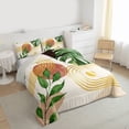 thumbnail image 3 of Dark Green Boho Comforter Set Twin Tropical Botanical Bedding Set Abstract Mid Century Banana Palm Leaf Bedding Comforter Sets Bohemian Nature Plant Leaves Quilt Duvet Home Room Decor, 3 of 7