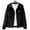 Black, variant on Mens Solid Color Lightweight Polyester Stitched Panel Drawstring Hooded Full Zip Side Zipper Pockets Water Repellent Casual Windbreaker Jacket Black XXXL