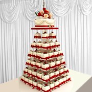 Efavormart 7 Tier Square HEAVY DUTY Acrylic Crystal Glass Clear Cupcake ...