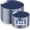 Blue and Silver, variant on 100PCS Disposable Plates Set White Plastic Plates Includes 50 10.25inch Dinner Plates and 50 7.5inch Dessert Plates for Party Events Celebration