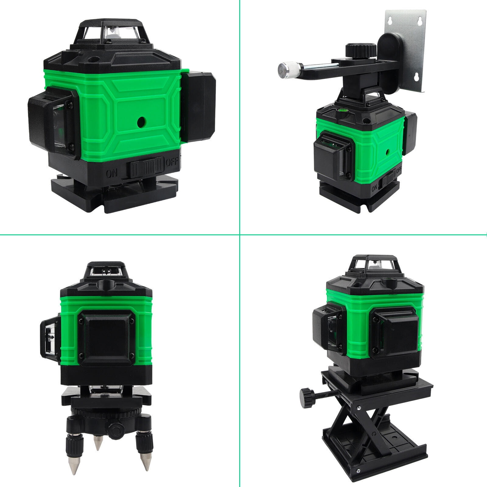 LineYDI 16 Lines 4D Laser Level 360° Self Leveling Rotary Cross Line Measure Batteries*2