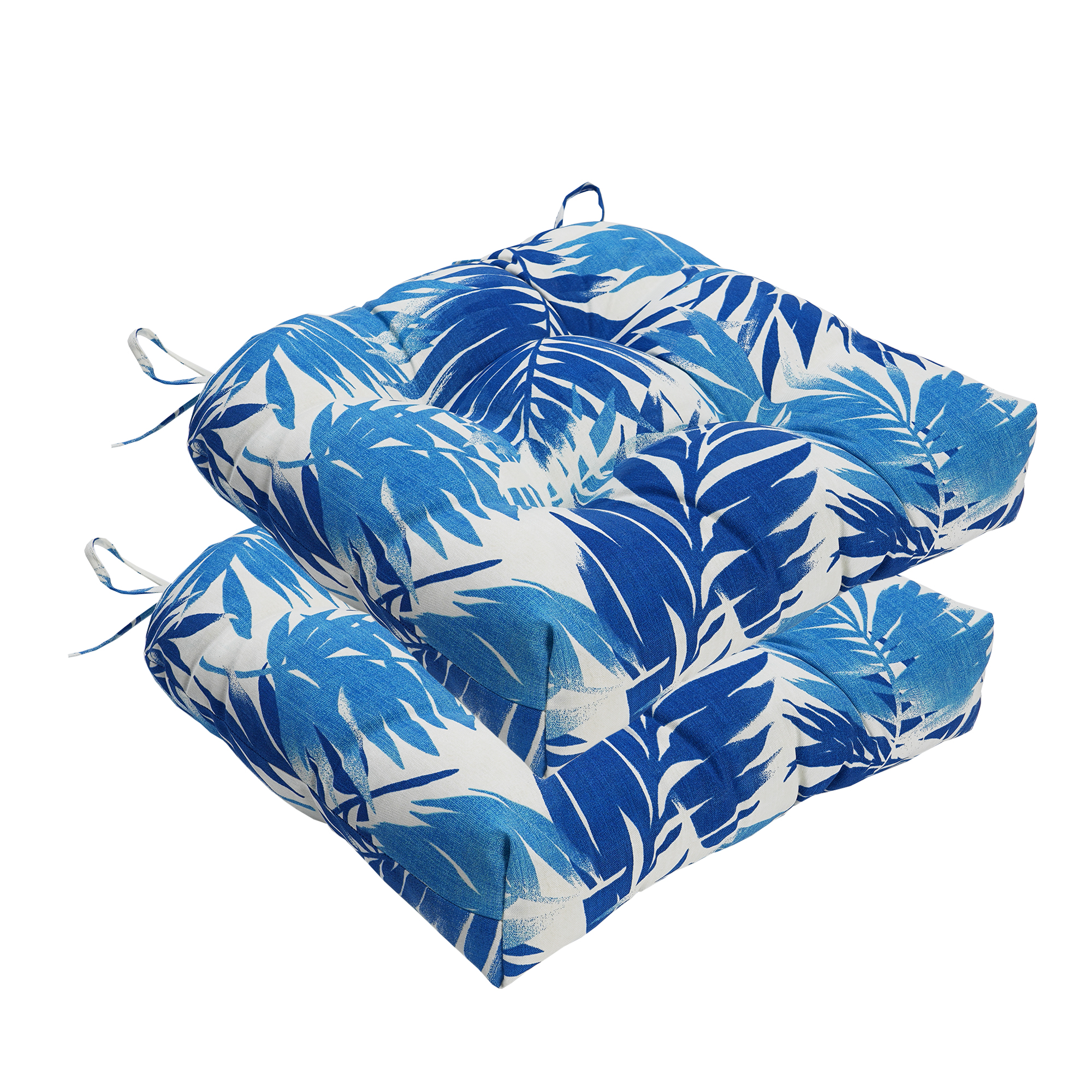 2 Pieces Set Outdoor Chair Cushions Seat Cushions Patio Chair Pads,Blue