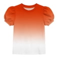 thumbnail image 2 of Teylalorva Girls Graphic T-Shirt, Casual Cute Puff Short Sleeve Crewneck Summer Kids Trendy Tee Orange Size 14, 2 of 8