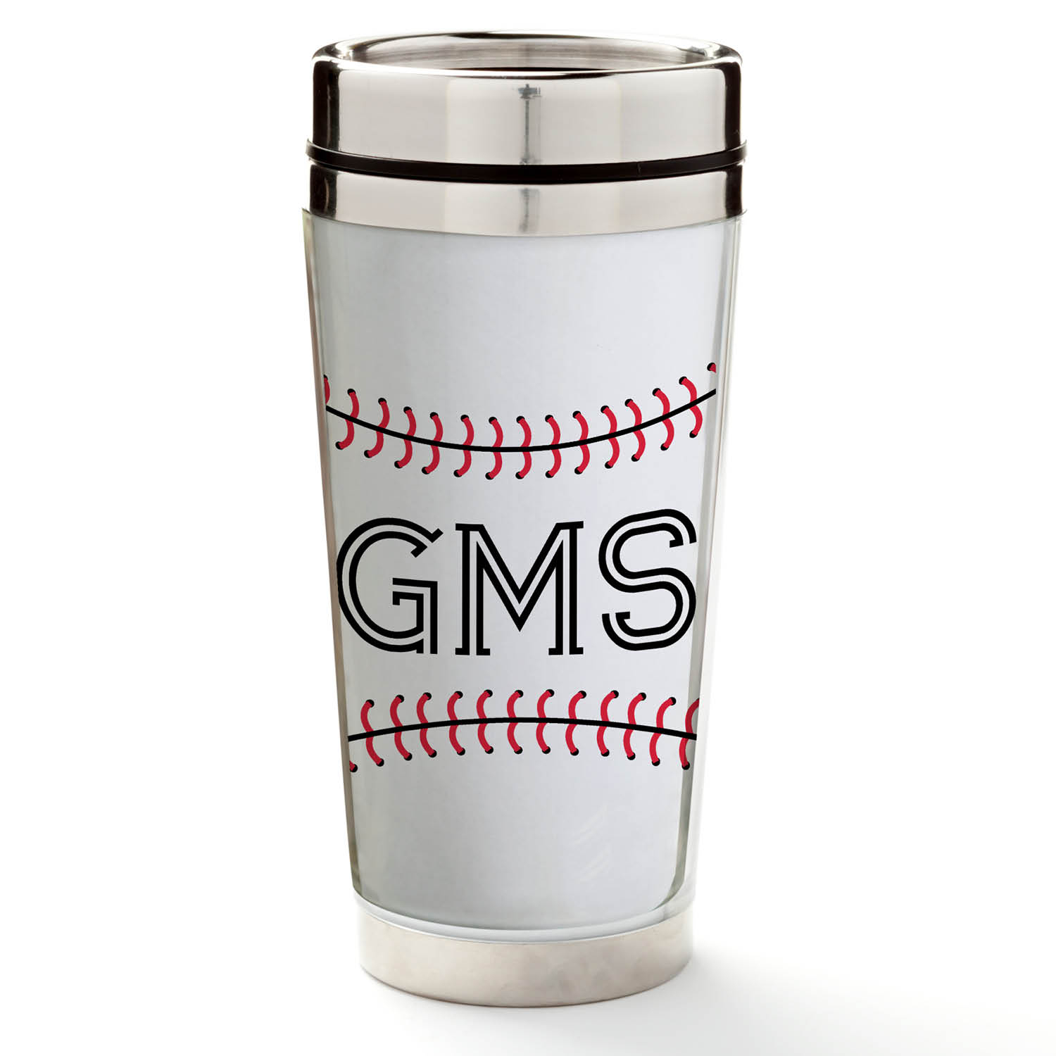 Baseball Monogram Travel Mug
