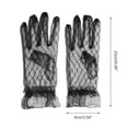 thumbnail image 3 of Unique Bargains 1 Pair Sunblock Mittens Mesh Hollow Sun Block Driving Gloves for Women Black, 3 of 5