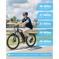 thumbnail image 6 of HOVERFLY OUREA 26" Adult Mountain Electric Bike, 48V,Peak 750W Motor, 20 mph, Max Weight 264 lbs, White,UL2849, 6 of 12