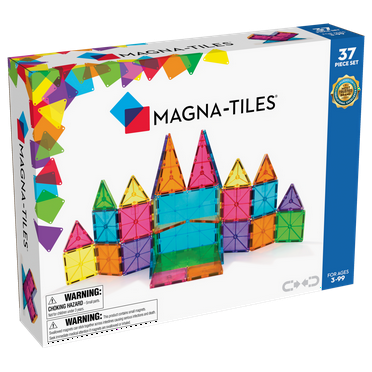 MAGNA-TILES Classic 37 Piece Magnetic Construction Set, The ORIGINAL Magnetic Building Brand, for Child Ages 3 