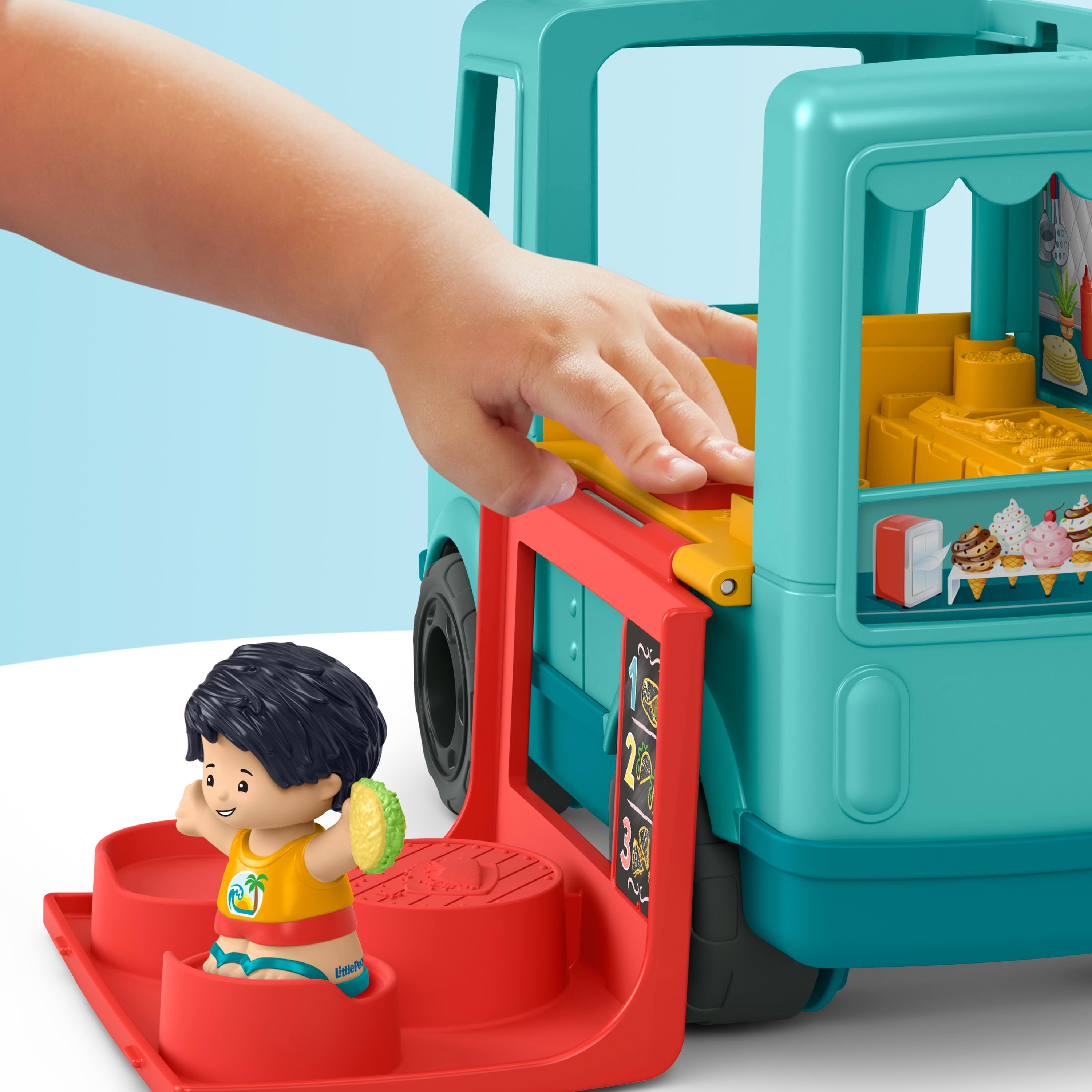 Fisher-Price Little People Serve It Up Food Truck Musical Toddler Toy, Multilanguage Version