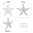 thumbnail image 2 of VHC Brands Patriotic Faceted Metal Star White Wall Hanging 8x8, Independence Day Decor, American Star Design, Distressed Appearance Metal Wall Hanging, Star Shape, Country, Matte White, 2 of 6