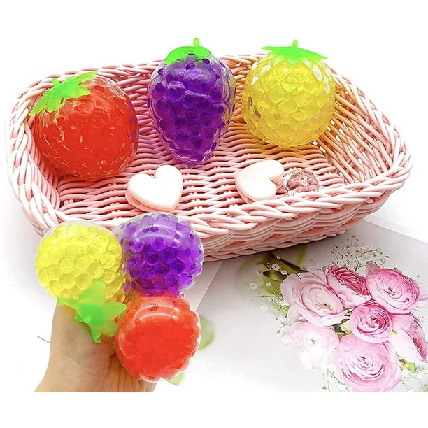 Squeeze Ball Toy, balles anti-stress spongieuses avec perles