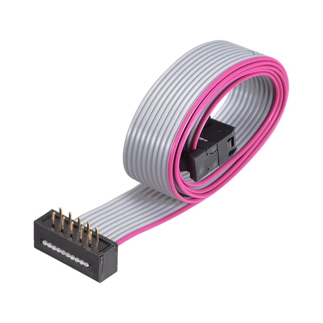 Cable plano de cinta IDC con conector FC/FD tipo A 10 pines 2.54mm de paso 0.5m de longitud