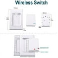 thumbnail image 4 of GREENCYCLE Mini Wireless Lights Switch and Receiver Kit Outdoor 1300 ft Indoors 160 ft Remote Control IP66 Waterproof (1PK Mini Size Switch with Panel, 1PK 110V Receiver with 2PK Wire Connector), 4 of 9