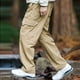 thumbnail image 4 of Ceisia Men Gift Solid Color Fleece Casual Loose Drawstring Multi Pocket Work Pants Elastic Cuff Long Trousers, 4 of 9
