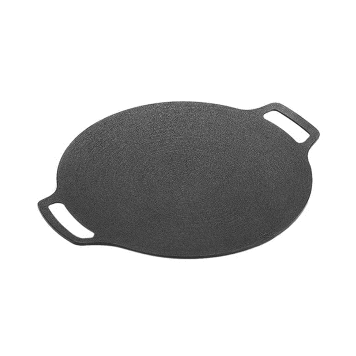 38Cm Thick Cast Iron Frying Pan Flat Pancake Griddle NonStick Bbq