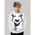 thumbnail image 4 of Ropa para niños, sudadera con capucha con estampado digital 3D de payaso aterrador de Halloween para niños, camisetas informales de poliéster de manga larga para primavera y otoño, ropa para niños, 4 of 5