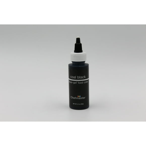 Coal Black 2.3 oz Liqua-Gel Food Color by Chefmaster