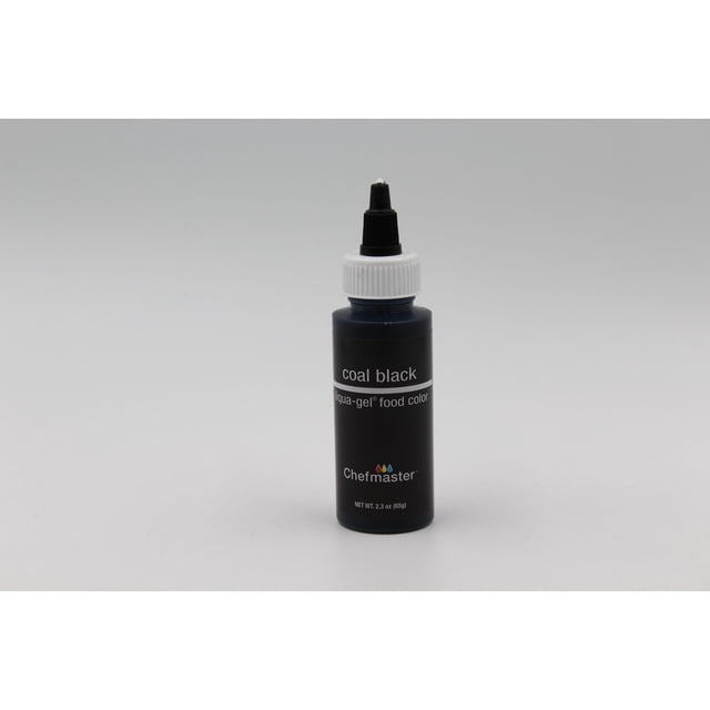 Coal Black 2.3 oz Liqua-Gel Food Color by Chefmaster