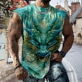 thumbnail image 5 of Yopmin Workout Tank Tops for Men Crew Neck Dragon Summer Casual Vests Fashion Sleeveless Shirts for Sports Fitness, 5 of 8